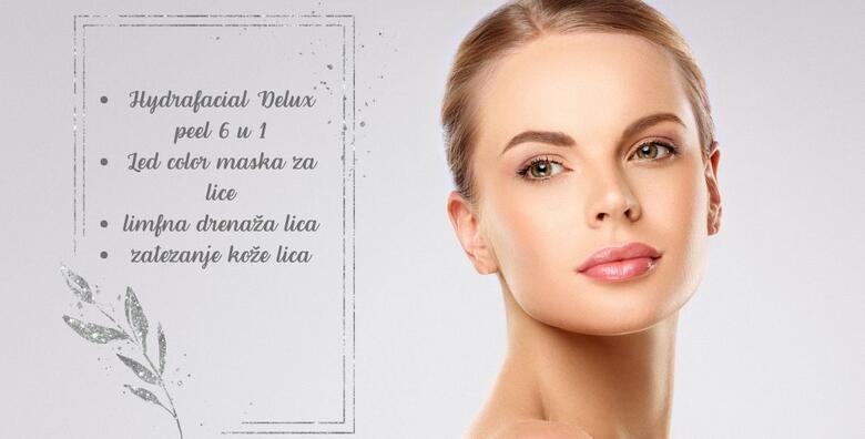 Osvježite lice uz Hydrafacial DeLux Peel, LED color masku, ampule i razne serume za lice te zategnite kožu limfnom drenažom u salonu za njegu tijela OzonM