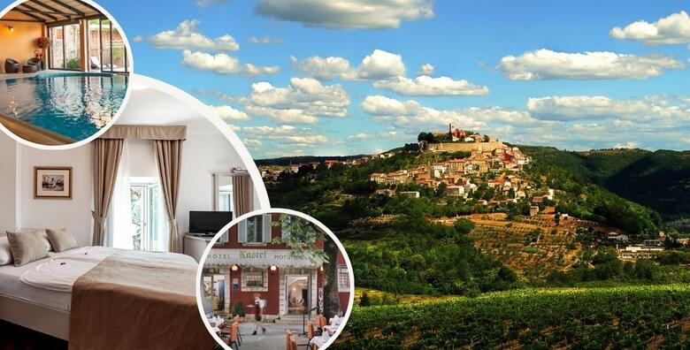 Proljetno osvježenje u Motovunu - 2 noćenja za 2 osobe s doručkom + gratis paket za 1 dijete do 6,99 godina u Hotelu Kaštel 3*