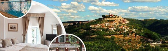 Proljetno osvježenje u Motovunu - 2 noćenja za 2 osobe s doručkom + gratis paket za 1 dijete do 6,99 godina u Hotelu Kaštel 3*
