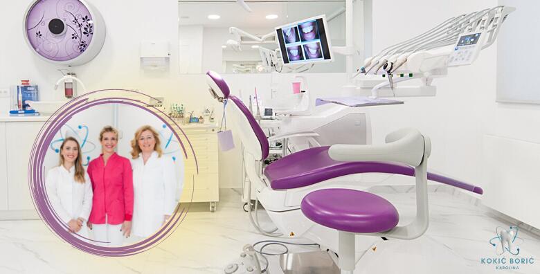 Čišćenje kamenca, poliranje, pjeskarenje, premazivanje Tooth Mousse pastom, pregled i edukacija o oralnoj higijeni u Stomatološkoj ordinaciji Kokić Borić Karolina