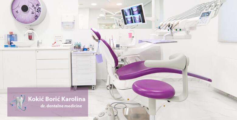 Ponuda dana: Čišćenje kamenca, poliranje, pjeskarenje, premazivanje Tooth Mousse pastom, pregled i edukacija o oralnoj higijeni u Stomatološkoj ordinaciji Kokić Borić Karolina (Stomatološka ordinacija Kokić Borić Karolina)