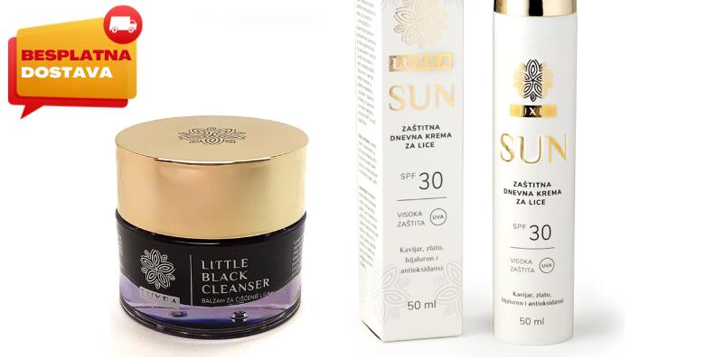 DAILY DUO SET za svakodnevnu beauty rutinu lica za sve tipove kože – zaštitna dnevna krema i balzam za čišćenje lica kozmetike Luxea