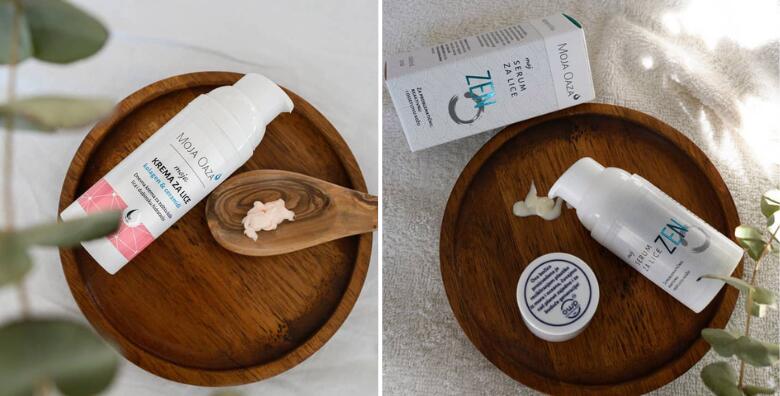 Podarite svojoj koži njegu koju zaslužuje uz HIDRATANTNI DUO SET sa prirodnim serumom za lice i hidratantnom kremom kozmetike Moja Oaza