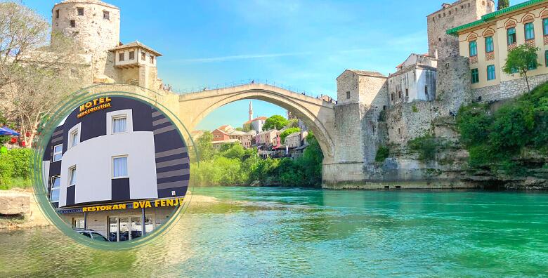 MOSTAR - 1 ili 2 noćenja s doručkom za 2 osobe + gratis paket za 1 dijete do 4,99 godina u Hotelu Hercegovina 4* u samoj blizini centra grada