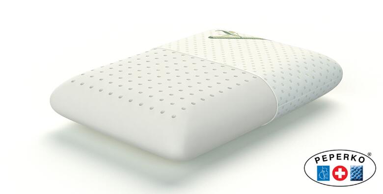 Anatomski jastuk od 100% memory pjene s rupicama koje omogućuju nesmetano strujanje zraka, idealno za alergičare i sve koji se žele napokon dobro naspavati