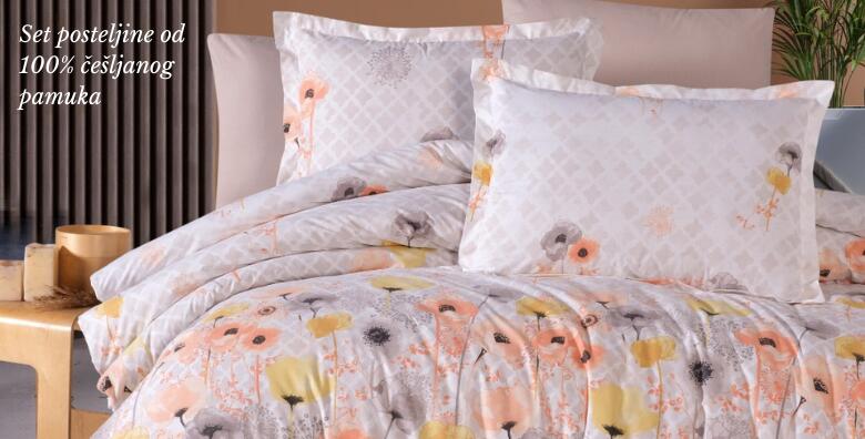 POPUST: 50% - POSTELJINA SET - 100% prirodna pamučna posteljina i 2 jastučnice u dimenziji po izboru za najugodniji san (Tekstilna galanterija Peperko)