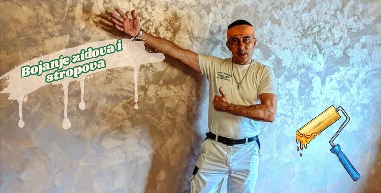 Bojanje zidova i stropova do 100 m2 – nikad jednostavnije uz boju po izboru i uključenu zaštitu namještaja i poda – iskoristivo na 10 lokacija