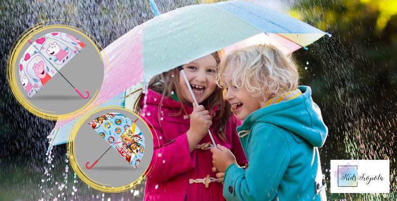 Ponuda dana: Dječji kišobrani uz koje će mališani zavoljeti kišu - omiljeni likovi Peppa Pig ili Paw Patrol čuvaju glavice od vode i vjetra (Kidstropola)