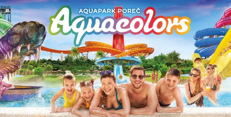 Aquacolors Poreč – posjetite najveći adrenalinski vodeni park na Mediteranu, čeka vas 13 vodenih tobogana za sve uzraste, 4 bazena i animacije za djecu
