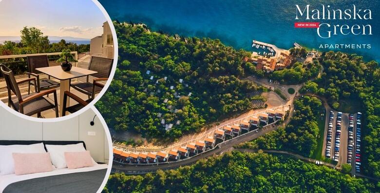 PROLJEĆE NA OTOKU KRKU - 2 noćenja za 2 odrasle osobe u modernim Malinska Green Apartments 4* tik do mora uz uključeno završno čišćenje