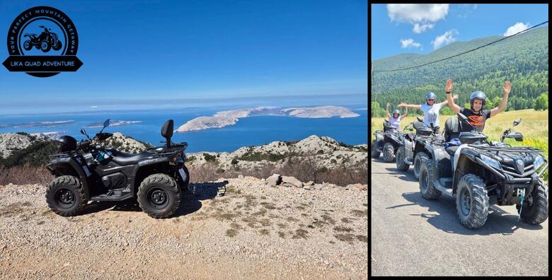 QUAD AVANTURA! Adrenalinska vožnja za 4 osobe kroz Sjeverni Velebit uz pogled na Kvarnerski zaljev i otoke te Senjsko priobalje uz pauze za slikanje