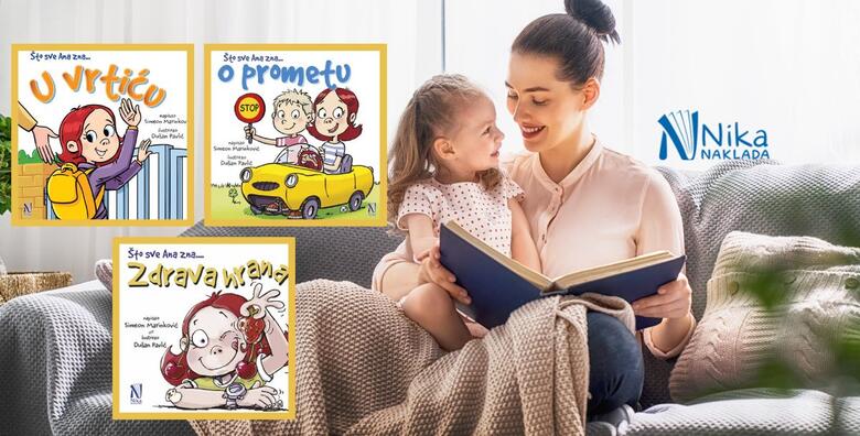 DJEČJE SLIKOVNICE – set od 3 komada iz serijala Što sve Ana zna? u izdanju Naklade Nika Naučite mališane sve o prometu, vrtiću i zdravoj prehrani na zabavan način