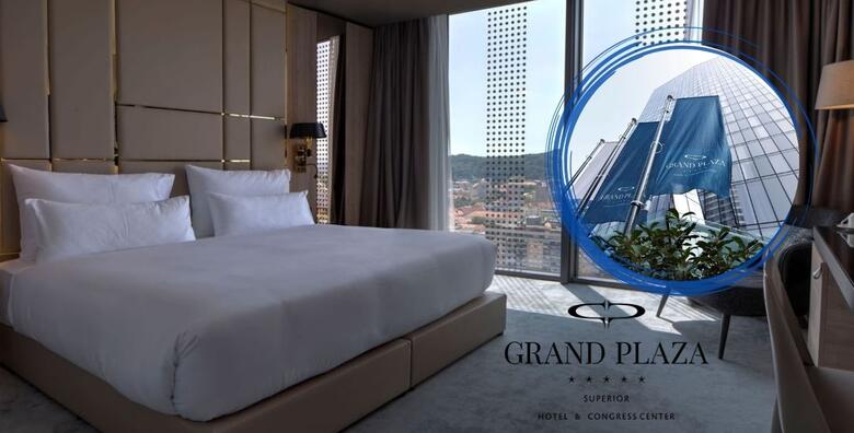 Ponuda dana: ODMOR U CENTRU LJUBLJANE - 1 noćenje s doručkom za 2 osobe i 1 dijete uz šampanjac sa zlatnim listićima u sobi i korištenje fitnessa u Grand Plaza Hotelu & Congress Centru 5* (Grand Plaza Hotel & Congress Center 5*)