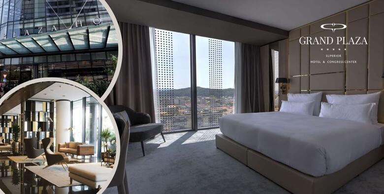 ODMOR U CENTRU LJUBLJANE - 1 noćenje s doručkom za 2 osobe i 1 dijete uz šampanjac sa zlatnim listićima u sobi i korištenje fitnessa u Grand Plaza Hotelu & Congress Centru 5*