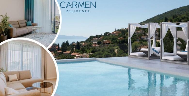 USKRS U OPATIJI - 1 ili više noćenja za do 7 osoba u luksuznim i najmodernije opremljenim apartmanima uz vanjski grijani bazen u Carmen Residence 5*