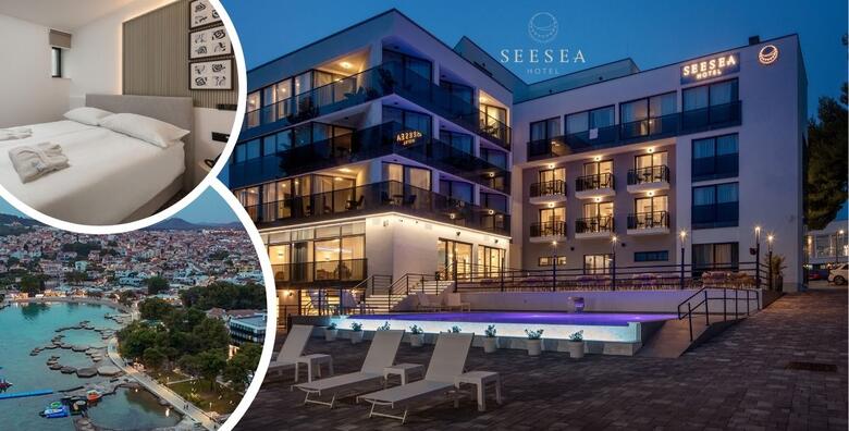 VODICE, SeeSea Hotel 4* - obiteljski odmor samo 50 m od plaže uz 2 noćenja s doručkom za 2 odrasle osobe + GRATIS paket za 1 dijete do 12,99 godina i 1 dijete do 2,99 godina