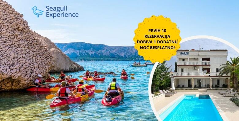 VIKEND BIJEG na Pag - aktivni odmor od 2 noćenja s vođenim kajakarenjem i potpunom opremom za 1 osobu u apartmanima Seagull + korištenje bazena